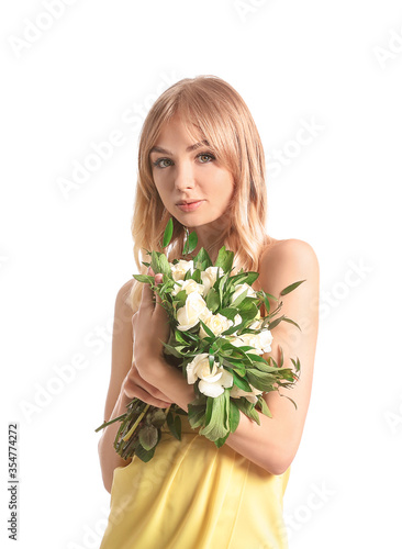 Beautiful young woman with ...
