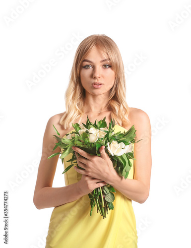 Beautiful young woman with ...