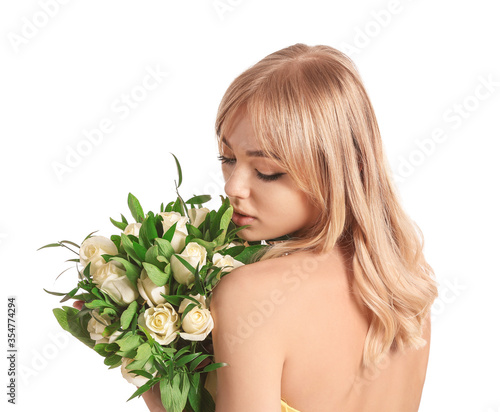 Beautiful young woman with ...