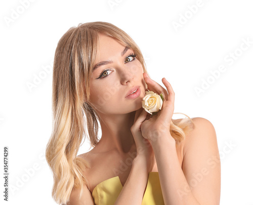 Beautiful young woman with ...