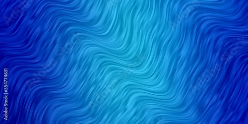 Light BLUE vector template with lines. Abstract illustration with gradient bows. Best design for your posters, banners.