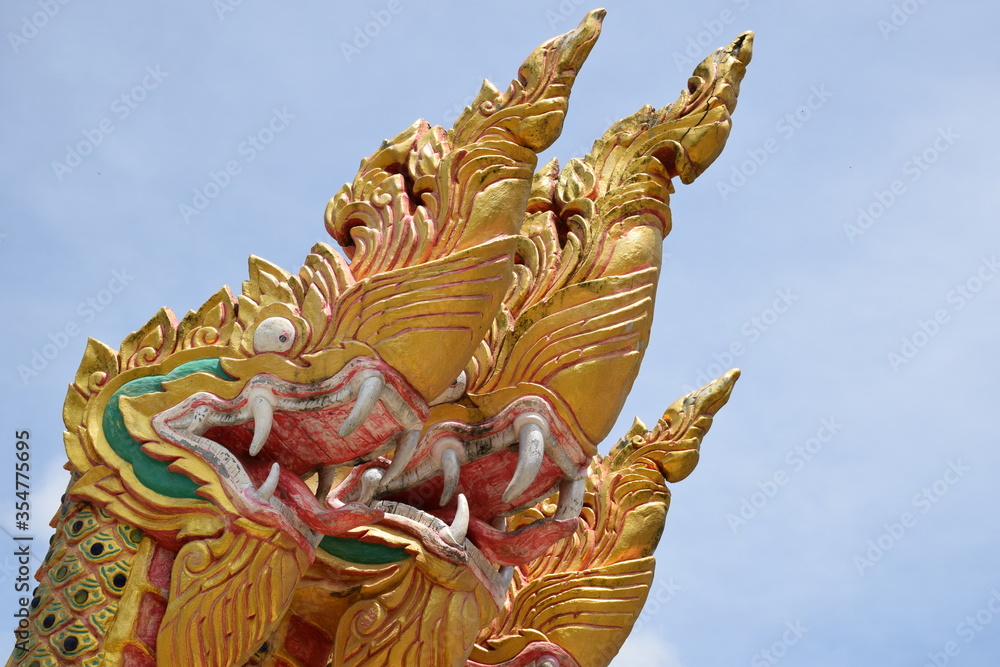 Fototapeta premium The King of Nagas is an animal in the Buddhist history.