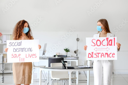 Colleagues with text SOCIAL...