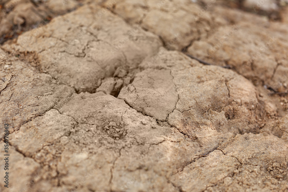 Texture of dry soil, closeup view Texture of dry soil, closeup view