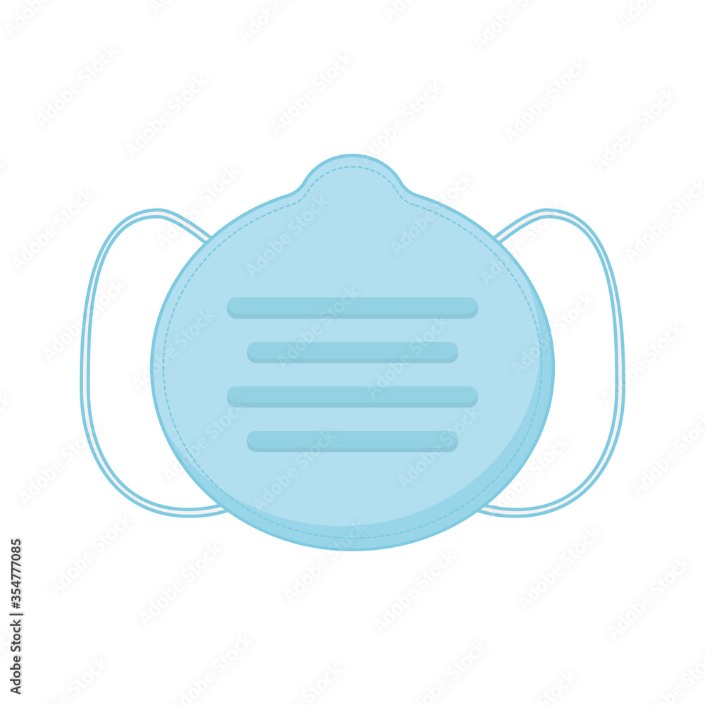Isolated medical blue mask vector design Isolated medical blue mask vector design