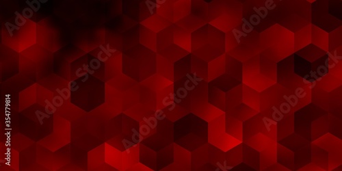 Light Orange vector pattern with colorful hexagons.