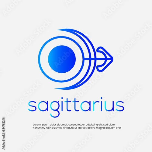 abstract sagittarius logo design