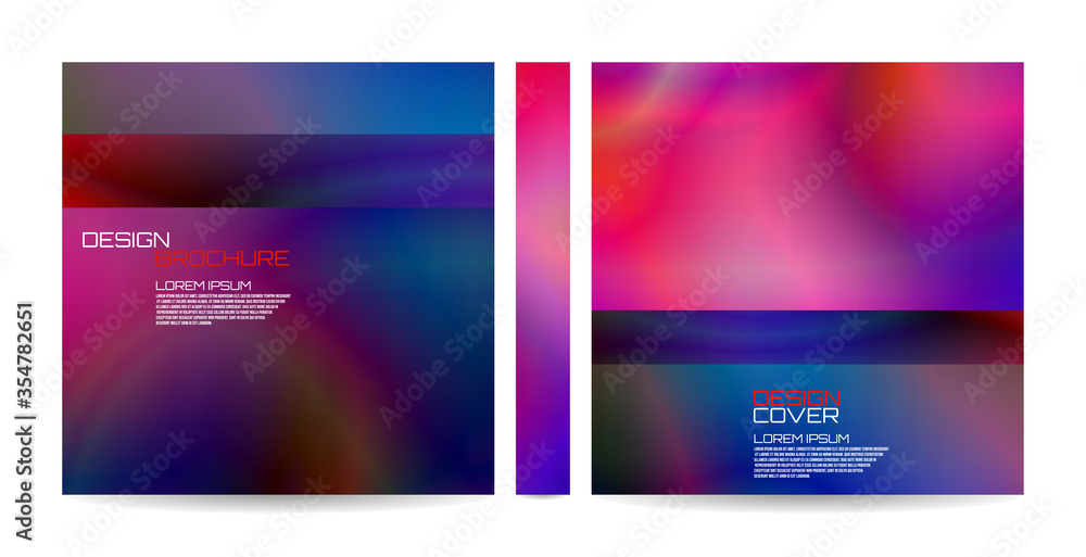 Brochure template with futuristic wavy shapes. Magazine, poster, book, presentation, advertising. Abstract vector background. Template with futuristic design. Cover design your text Brochure template with futuristic wavy shapes. Magazine, poster, book, presentation, advertising. Abstract vector background. Template with futuristic design. Cover design your text