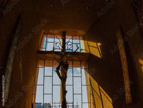 Crucifix of Jesus Christ at The Chapel of the Holy Cross,Sedona, Arizona,USA