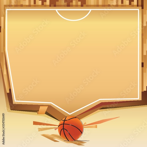 Basketball court template