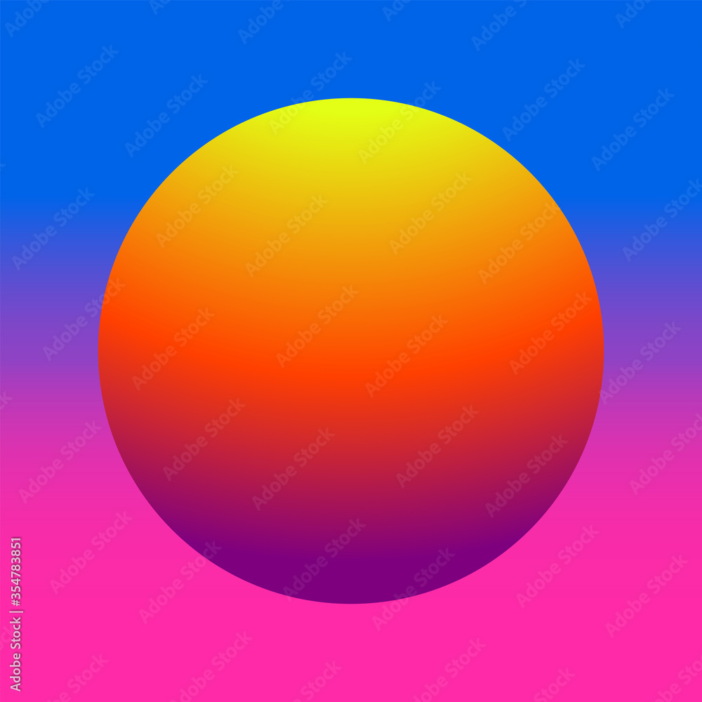 Abstract gradients sphere. Colorful ball for your design. Vector illustration