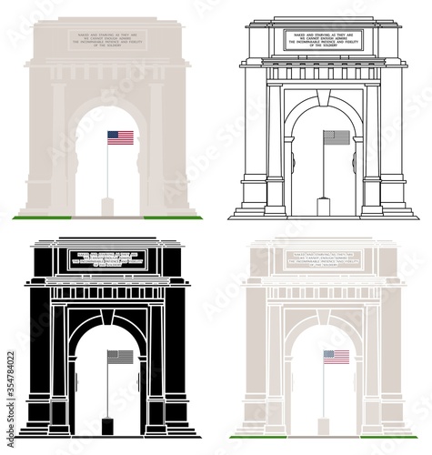 National Memorial Arch in front view
