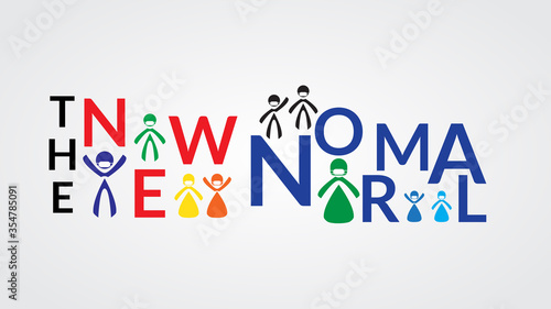 new normal background vector illustration