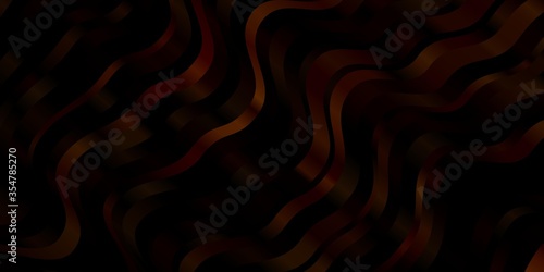 Dark Orange vector texture with circular arc. Colorful illustration in circular style with lines. Pattern for commercials, ads.