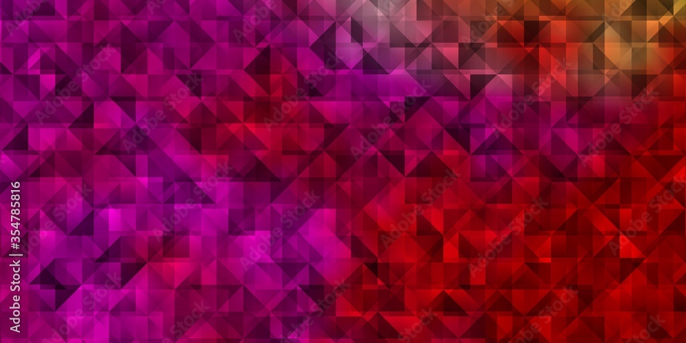 Light Pink, Yellow vector template with crystals, triangles. Light Pink, Yellow vector template with crystals, triangles.