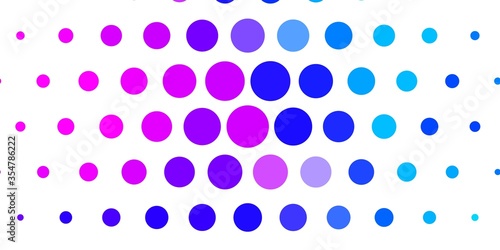 Light Pink, Blue vector template with circles. Abstract colorful disks on simple gradient background. Design for your commercials.