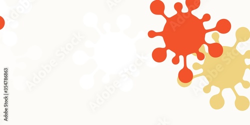 Light yellow vector backdrop with virus symbols.