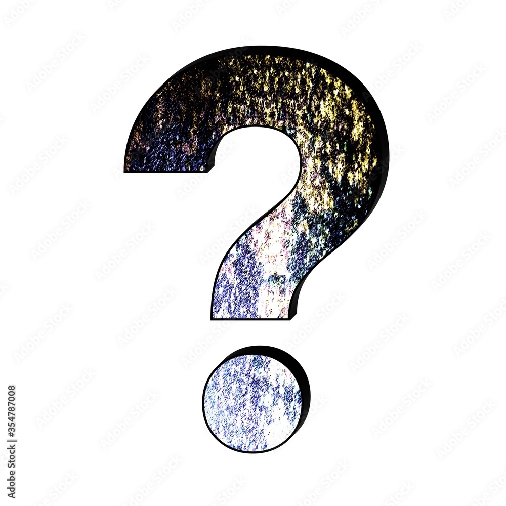3D MARK MADE OF MILKY WAY : ? QUESTION MARK 3D MARK MADE OF MILKY WAY : ? QUESTION MARK