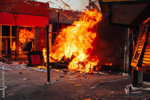 Barricades during protests