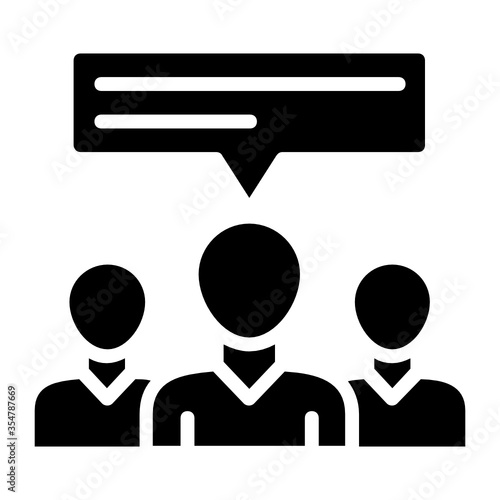 Collective Bargaining Concept, hrm symbol on white background, Employee Union Association Vector Icon design 