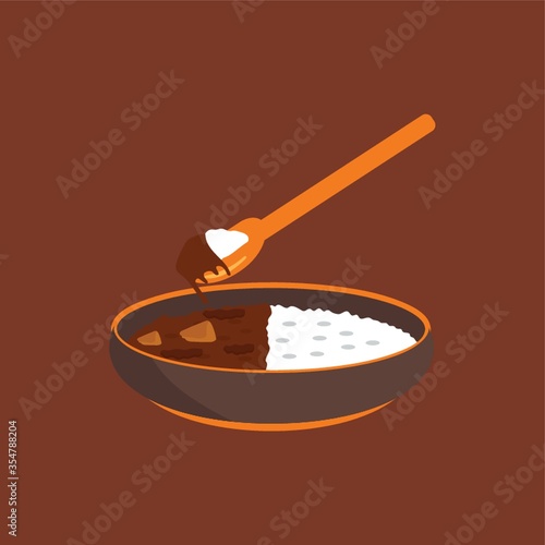 Japanese curry with rice
