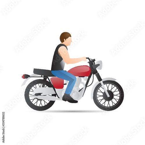Man riding motorbike