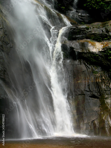 Waterfall close up detail at Chuao El Chorreron in Venezuela