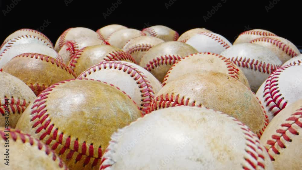 Beautiful macro shot of group of baseball balls Beautiful macro shot of group of baseball balls