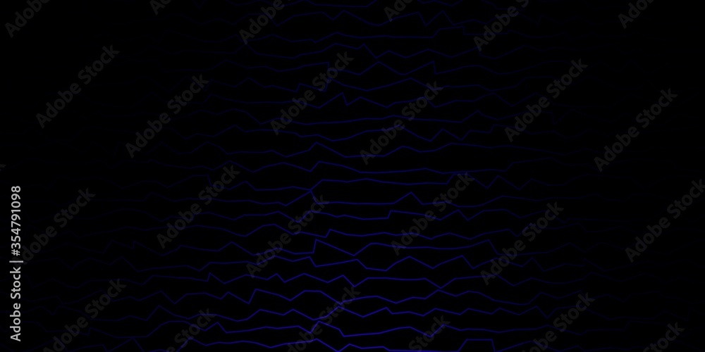 Dark Pink, Blue vector background with bent lines. Colorful illustration with curved lines. Template for your UI design.