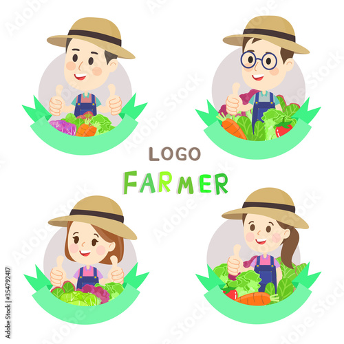 Logo famer and vegetavle