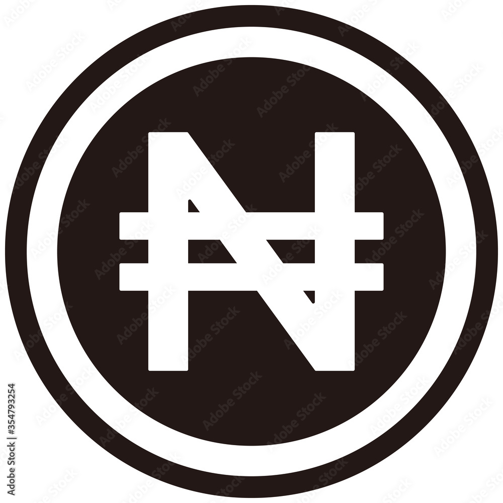 The Nigeria Naira currency symbol The Nigeria Naira currency symbol