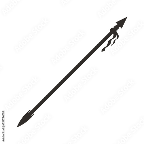 Medieval spear / lance weapon flat icons for apps and websites photo