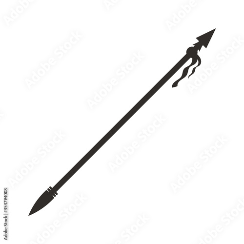 Medieval spear / lance weapon flat icons for apps and websites
