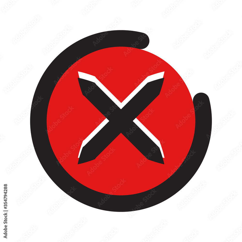 rejected / cancelled notices flat icon for apps or websites rejected / cancelled notices flat icon for apps or websites