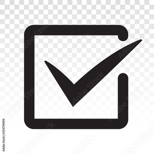 checkmark confirm or checkbox line art icon for apps and websites