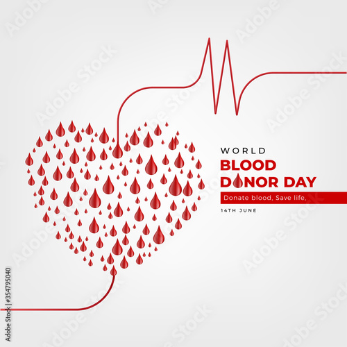 Multiple Blood Drops Blood Donor Day Template