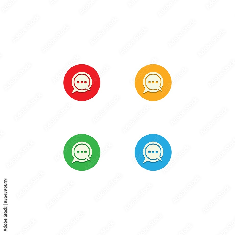 Chat logo template vector icon design