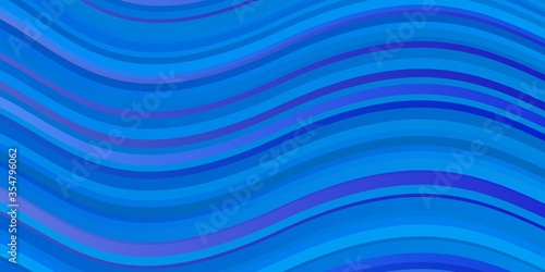 Light BLUE vector layout with circular arc. Brand new colorful illustration with bent lines. Pattern for commercials, ads.