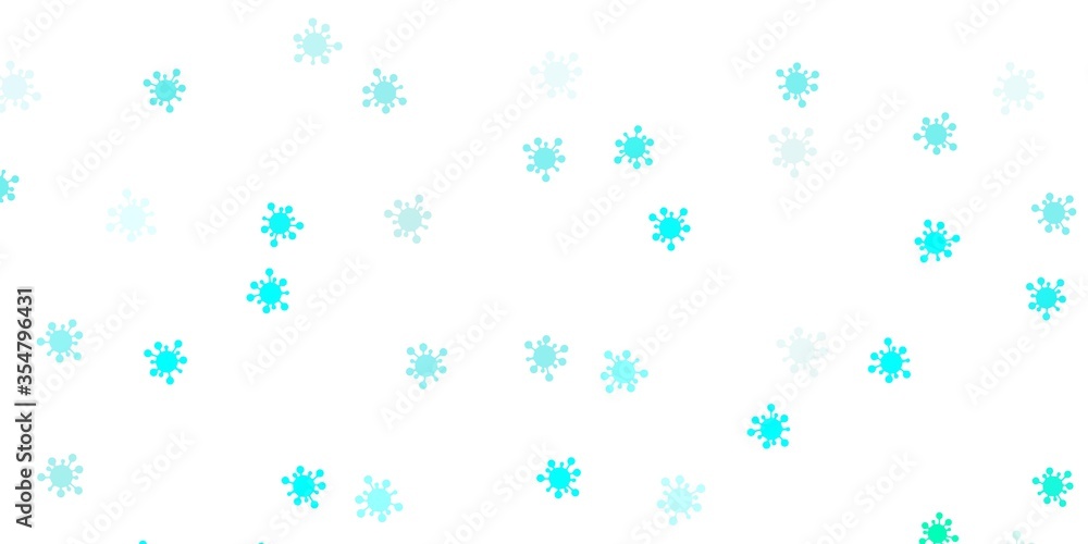 Light blue, green vector template with flu signs.