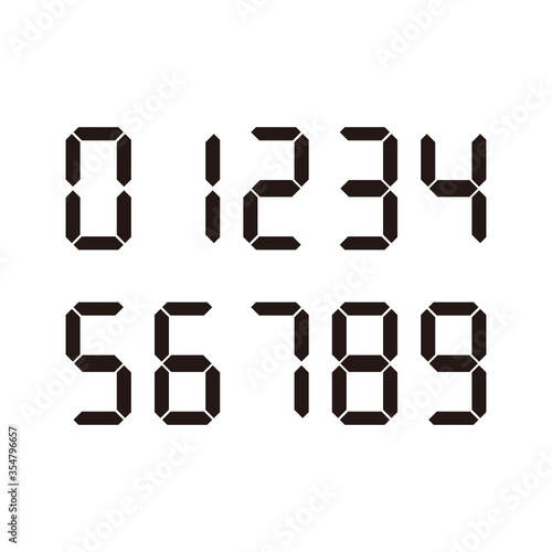 デジタル数字のベクターイラスト