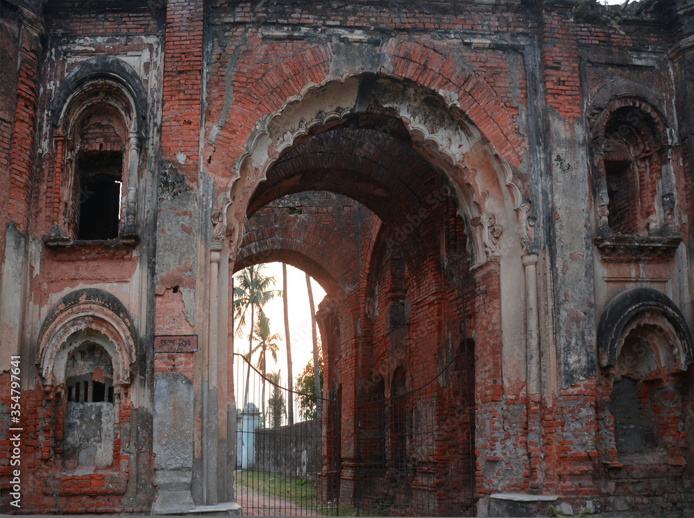 Murshidabad,India-18 April,2016: Ruins of historical person Mirjafor palace ,which are world heritage.