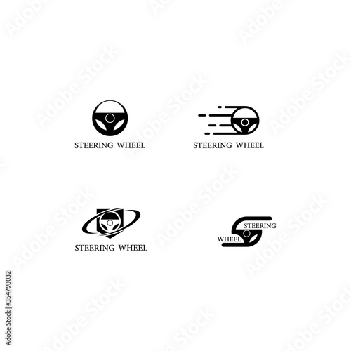 steering logo template vector icon design
