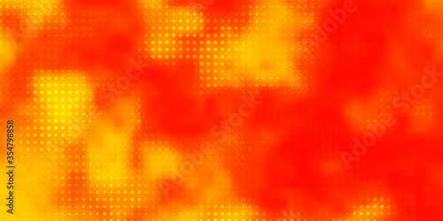 Light Orange vector layout with circle shapes. Abstract illustration with colorful spots in nature style. Design for your commercials.