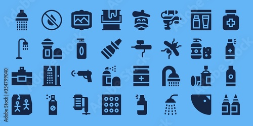 Modern Simple Set of spray Vector filled Icons