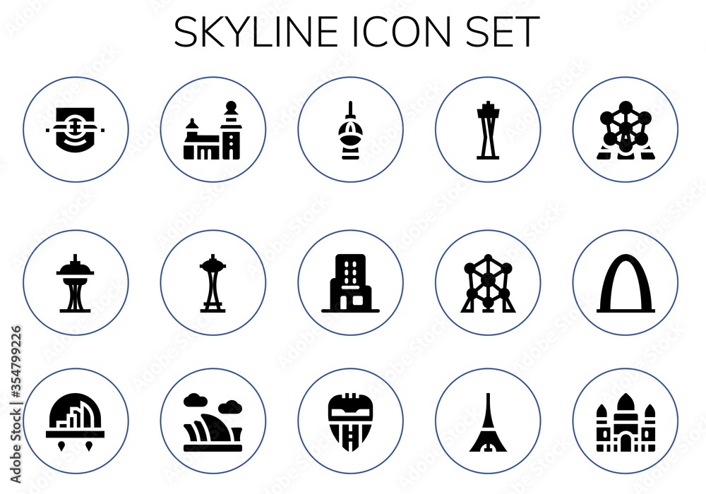 skyline icon set