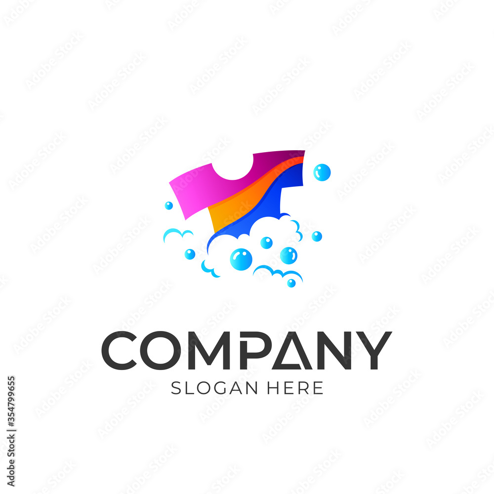 Laundry vector logo design,
vector of clothes and soap water bubbles. Laundry vector logo design,
vector of clothes and soap water bubbles.