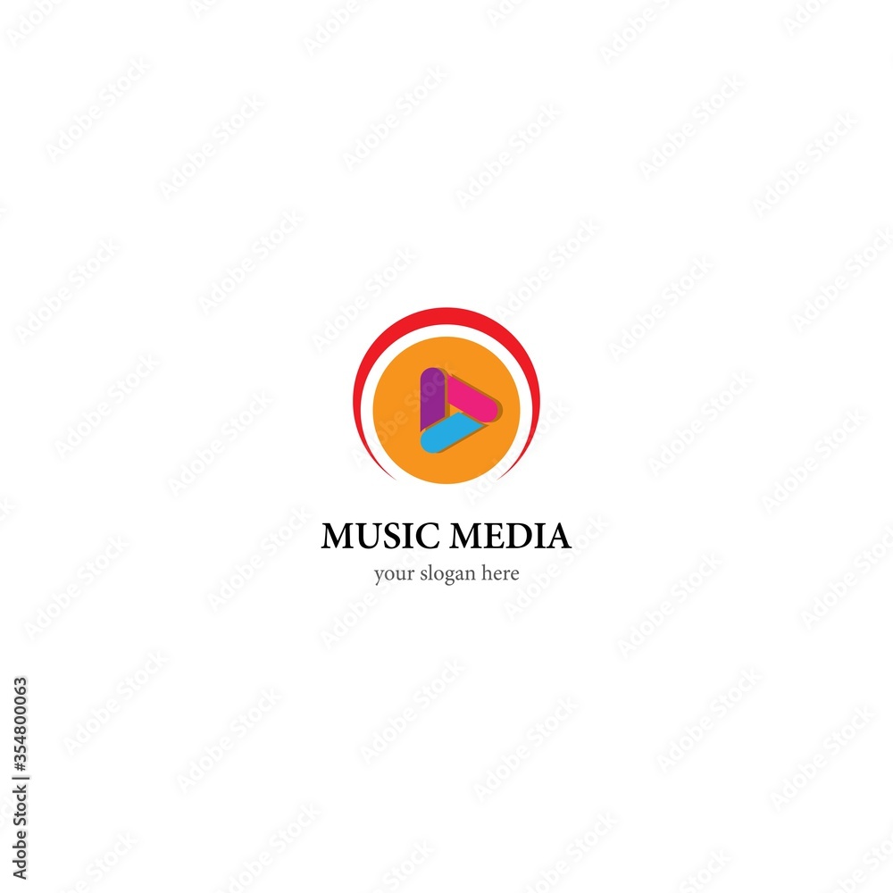 Music media logo template vector icon design Music media logo template vector icon design