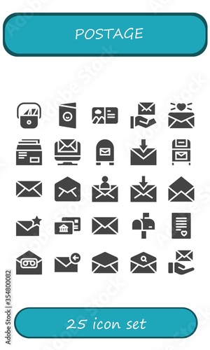 postage icon set