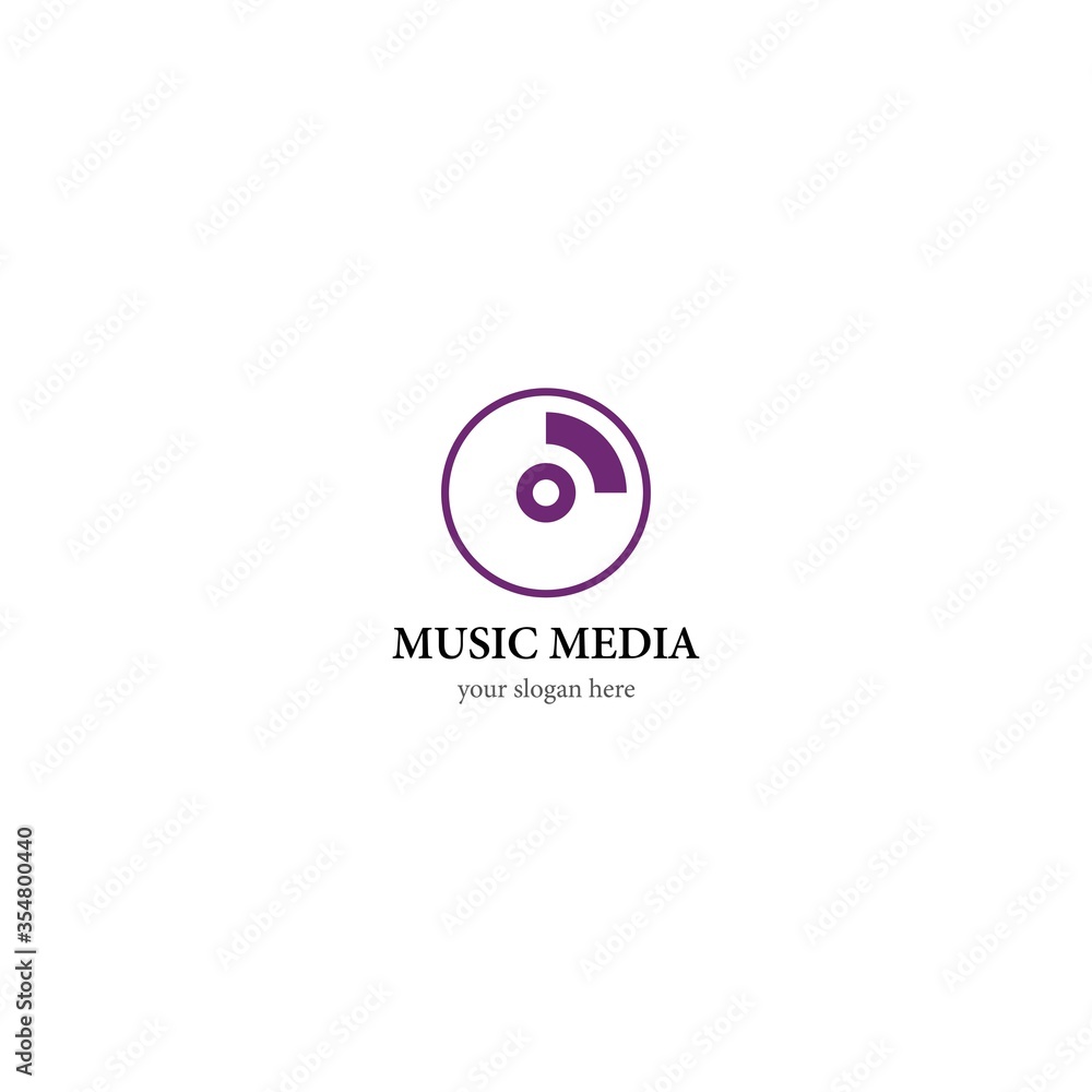 Music media logo template vector icon design Music media logo template vector icon design