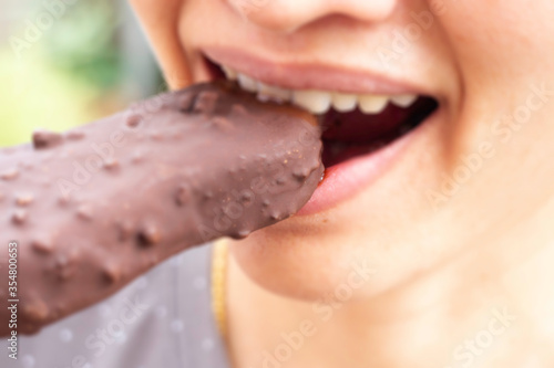 Summer sweet chocolate icecream bar